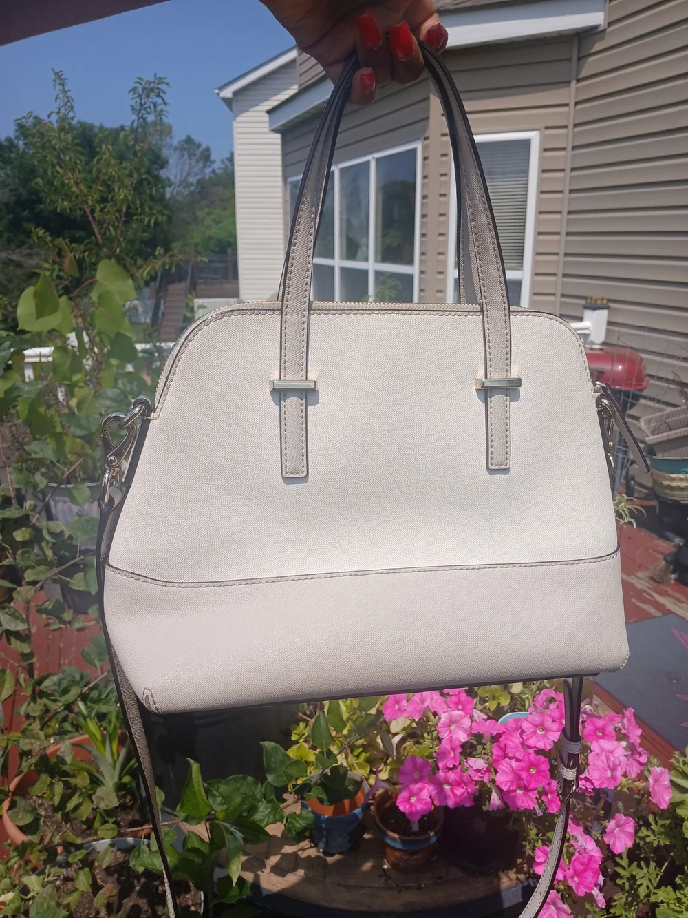 Kate Spade Cream Saffiano Leather Dome Satchel